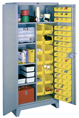 36 x 21 x 82'' (64 Bins Included) - Bin Storage Cabinet - Caliber Tooling