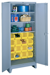 36 x 21 x 82'' (16 Bins Included) - Bin Storage Cabinet - Caliber Tooling