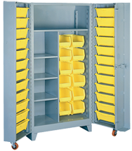 38 x 28 x 76'' (36 Bins Included) - Bin Storage Cabinet - Caliber Tooling