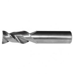 1/2x1/2x1-1/4x3 2FL Square Carbide End Mill-Round Shank-Uncoated - Caliber Tooling