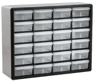 15-13/16 x 6-3/8 x 20'' (24 Compartments) - Plastic Modular Parts Cabinet - Caliber Tooling