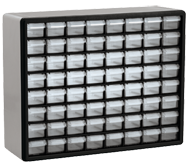 15-13/16 x 6-3/8 x 20'' (64 Compartments) - Plastic Modular Parts Cabinet - Caliber Tooling