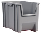 16-1/2 x 17-1/2 x 12-1/2'' - Gray Stak-N-Store Bin - Caliber Tooling