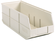 8-1/4 x 20-1/2 x 7'' - Beige Bin with 2 Dividers - Caliber Tooling