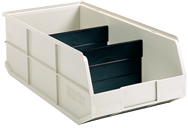 11 x 20-1/2 x 7'' - Beige Bin with 2 Dividers - Caliber Tooling