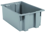 19-1/2 x 15-1/2 x 10'' - Gray Nest-Stack-Tote Box - Caliber Tooling