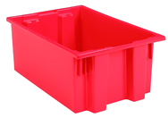 19-1/2 x 15-1/2 x 10'' - Red Nest-Stack-Tote Box - Caliber Tooling