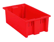 19-1/2 x 13-1/2 x 8'' - Red Nest-Stack-Tote Box - Caliber Tooling
