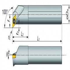 A16-SDXXR2-D20 Indexable Coolant Thru Boring Bar - Caliber Tooling