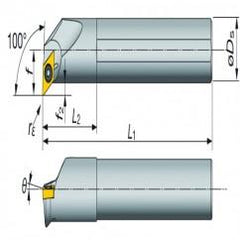 A16-SDXXL2-D20 Indexable Coolant Thru Boring Bar - Caliber Tooling