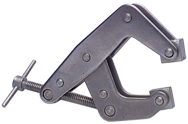T-Handle Stainless Steel Clamp - 2-1/4'' Throat Depth, 4-1/2'' Max. Opening - Caliber Tooling