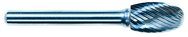 1/4 EdgeHog Elliptical Carbide Bur SE-1 Standard Alt Diamond (Double) - Caliber Tooling