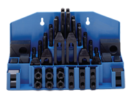 Machinist Clamping Set - #20402PL; 1/2-13 Stud Size; 5/8 T-Slot Size - Caliber Tooling