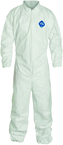 Tyvek® White Collared Zip Up Coveralls w/ Elastic Wrist & Ankles - Medium (case of 25) - Caliber Tooling