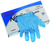 4 Mil Blue Powder Free Nitrile Gloves - Size Medium (box of 100 gloves) - Caliber Tooling