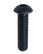 3/8-24 x 1 - Black Finish Heat Treated Alloy Steel - Cap Screws - Button Head - Caliber Tooling