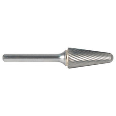 3mm EdgeHog Conical Radius End Miniature Carbide Bur SL-42L76M 76mm OAL Standard - Caliber Tooling