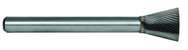 1/4 EdgeHog Back Taper Carbide Bur SN-1 Standard Alt Diamond (Double) - Caliber Tooling