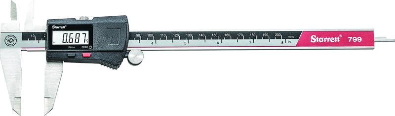 #EC799B-8/200 W/SLC 0 - 8 / 0 - 200mm Electronic Caliper - Caliber Tooling