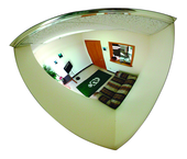 8" Inspection Convex Mirror With Handle & Light - Caliber Tooling