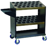 Tool Storage Cart - Holds 90 Pcs. 40 Taper Tools - Brown - Caliber Tooling