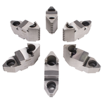 Hard Top Jaws for Scroll Chuck 10" 6-Jaw 6 Pc Set - Caliber Tooling