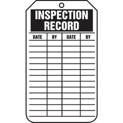 Inspection Record Tag, Inspection Record, 25/Pk, Cardstock - Caliber Tooling