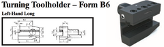 VDI Turning Toolholder - Form B6 (Left-Hand Long) - Part #: CNC86 26.5025 - Caliber Tooling