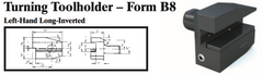 VDI Turning Toolholder - Form B8 (Left-Hand Long-Inverted) - Part #: CNC86 28.5032 - Caliber Tooling