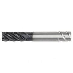 1/2x1/2x1-1/4x2-1/4x4 .030R 5FL Carbide End Mill-Round Shank-AlTiN - Caliber Tooling