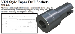 VDI Style Taper Drill Socket - (Shank Dia: 45mm) (Head Dia: 57mm) (Morse Taper #3) - Part #: CNC86 64.4083#3M - Caliber Tooling