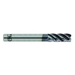 1/2 x 1/2 x 5/8 x 2-1/2 5Fl .090 C/R Carbide End Mill - TiALN - Caliber Tooling