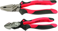 2 Pc. Set Industrial Soft Grip Linemen's Pliers and BiCut Combo Pack - Caliber Tooling
