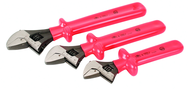 Insulated Adjustable 3 Piece Wrench Set 8"; 10" & 12" - Caliber Tooling