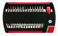 31 Piece - Slotted 5.5; 6.5; 8.0mm Phillips #0-3; Torx T6-T25; Hex Metric 2.0-6.0mm Hex Inch 5/64-1/4" - Magnetic 1/4" Bit Holder - Insert Bit Set in XSelector Storage Box - Caliber Tooling