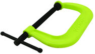 Drop Forged Hi Vis C-Clamp, 2" - 10-1/8" Jaw Opening, 6" Throat Depth - Caliber Tooling