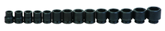 14 Piece - #9976147 - 3/8 to 1-5/8" - 3/4'' Drive - 6 Point - Standard Impact Socket Set - Caliber Tooling