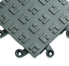 ErgoDeckÂ General Purpose SolidÂ Ergonomic Tiles - 8" x 18" x 7/8" Thick - Charcoal - Caliber Tooling