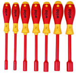 Insulated Nut Driver Inch Set Includes: 3/16" - 1/2". 7 Pieces - Caliber Tooling