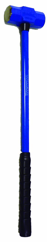 8 lb - 32" Fiberglass Handle - 2" Head Diameter - Soft Steel Sledge Hammer - Caliber Tooling