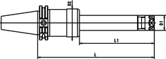 CAT 50 x PG 32 x 4.3 H CAT powRgrip Toolholder - Caliber Tooling