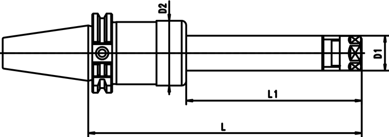 CAT 50 x PG 25 x 4 H Form B CAT powRgrip Toolholder - Caliber Tooling