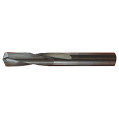 #26 Dia. × 0.147″ Shank × 5/8″ Flute Length × 2″ OAL, Stub, 118°, Bright, 2xD Flute, Round Solid Carbide Drill - Exact Industrial Supply