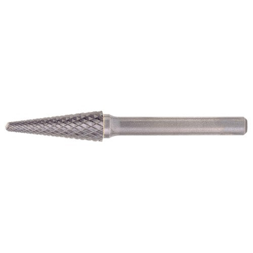 SL-4 Double Cut Solid Carbide Bur-Included Angle Shape - Exact Industrial Supply