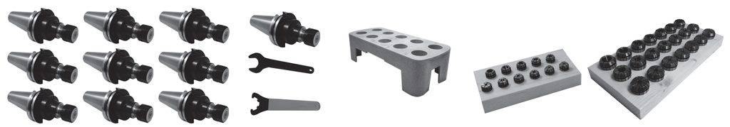 Toolholders  - CAT 40 Tooling Package - Part # C40-PKG-MORI - Caliber Tooling