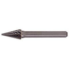SM-3 Standard Cut Solid Carbide Bur-Pointed Cone Shape - Exact Industrial Supply
