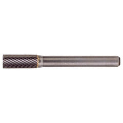 SA-9 Standard Cut Solid Carbide Bur-Cylindrical without End Cut - Exact Industrial Supply