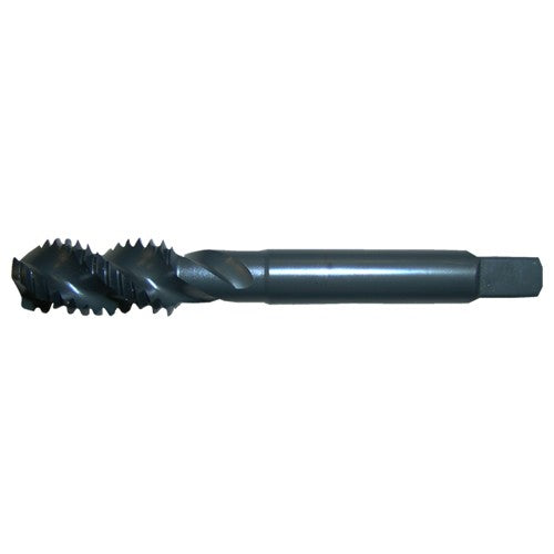 ‎1/2-13 UNC 3 Flute H3 HSS CNC Heavy Duty Plug Chamfer Spiral Flute Tap- Steam Oxide - Exact Industrial Supply