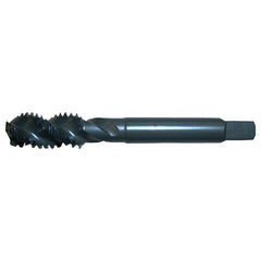 ‎1/2-13 UNC 3 Flute H3 HSS CNC Heavy Duty Plug Chamfer Spiral Flute Tap- Steam Oxide - Exact Industrial Supply