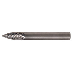 SG-5 Double Cut Solid Carbide Bur-Pointed Tree Shape - Exact Industrial Supply